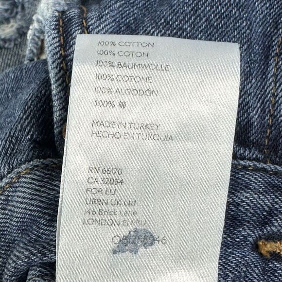 We The Free Jeans Womens 29 Relaxed High Rise Button Fly Straight Boho Grunge - Picture 15 of 15